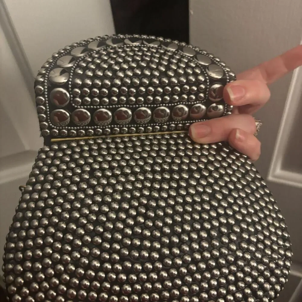 Ramla Women's Silver and Black Bag